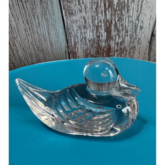Waterford Other - Waterford Crystal Duck Paperweight Cut Crystal Bird Figurine 4" x 2 1/2" No Bo